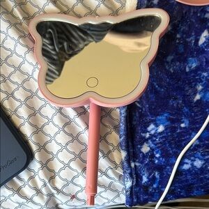 Pink Butterfly Hand Mirror